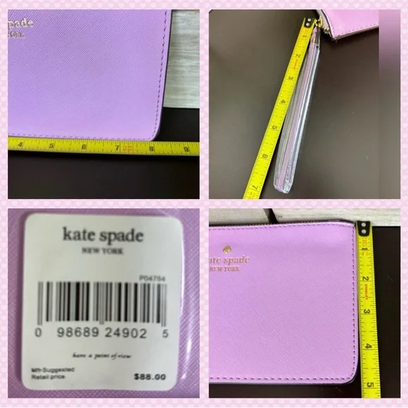 Kate Spade Wristlet Large NWT Light Purple - Picture 5 of 6